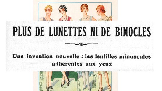Coup d'oeil dans le rétro : les lentilles de contact en 1930 !