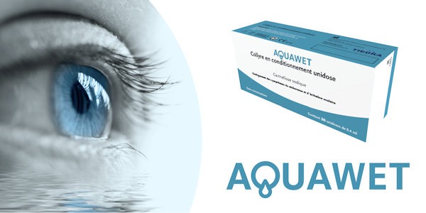 Tiedra présente le collyre unidose Aquawet