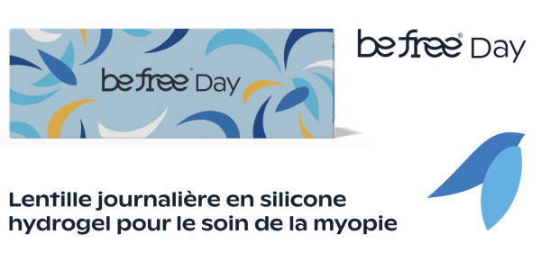 mark'ennovy lance Be Free® Day, lentille journalière en silico-hydrogel pour le soin de la myopie